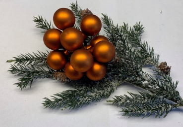 Weihnachtskugel / Spiegelbeere bronze matt